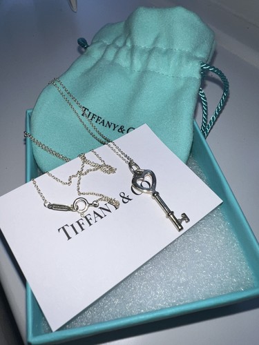 Tiffany heart key charm - &,